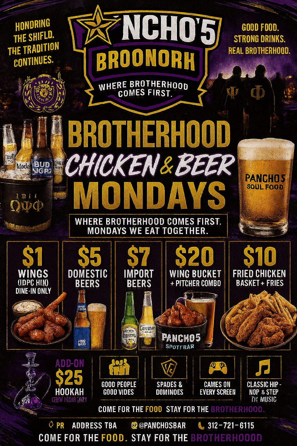 Brotherhood Chicken & Beer flyer